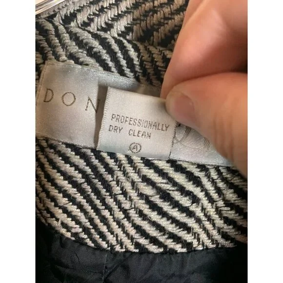 Doncaster Vintage Silk Blazer Women's Size 14 Business Casual Black Office I10 - Picture 5 of 7